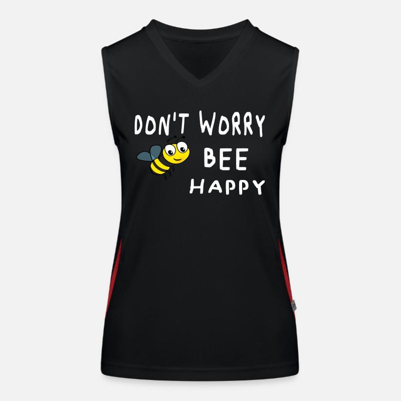 Don't worry be happy Women's Functional Contrast Tank Top