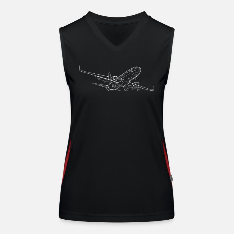 Flugzeug Pilot Funktionelles Kontrast-Tank Top für Frauen