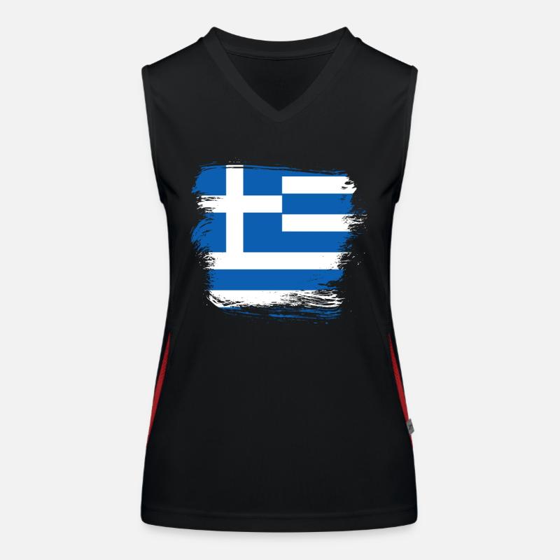 Grèce Drapeau Débardeur respirant contrasté Femme