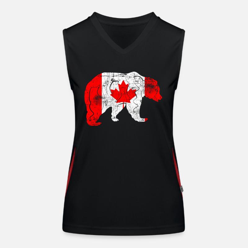Drapeau du Canada Débardeur respirant contrasté Femme