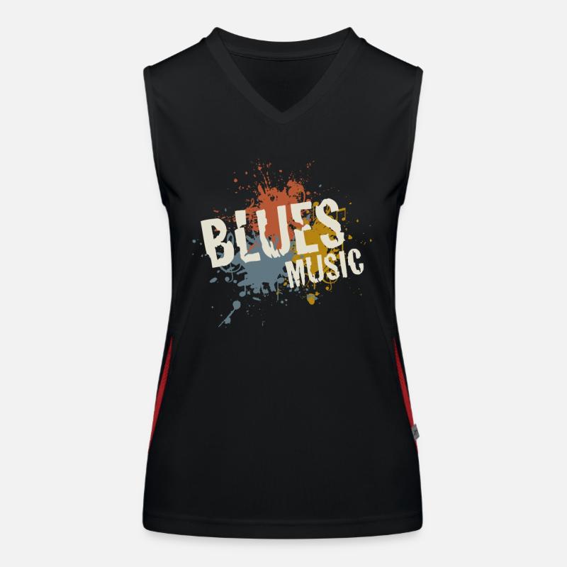Blues Débardeur respirant contrasté Femme
