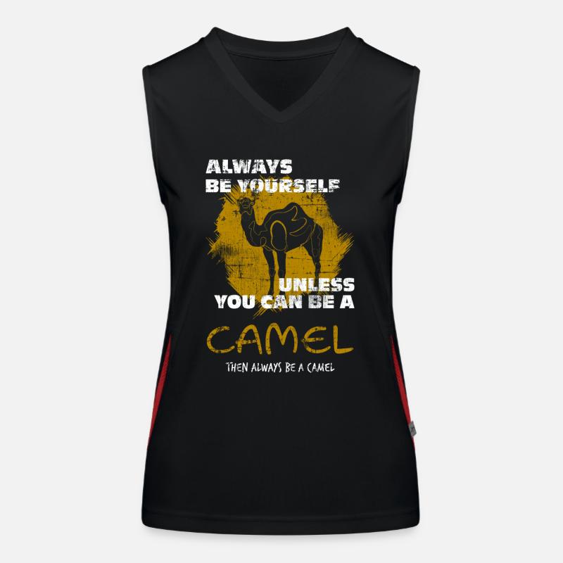 Kamel Funktionelles Kontrast-Tank Top für Frauen