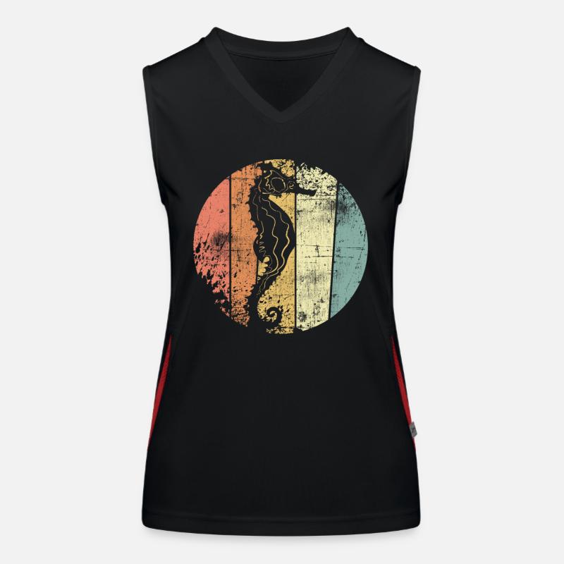 Seepferdchen Funktionelles Kontrast-Tank Top für Frauen