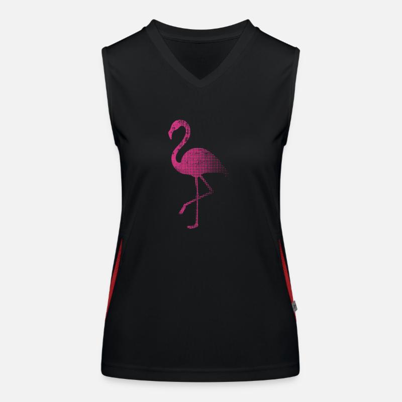 Flamingo Funktionelles Kontrast-Tank Top für Frauen