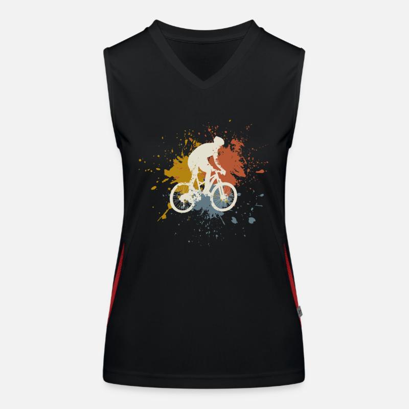 VTT rétro Débardeur respirant contrasté Femme