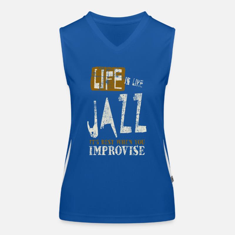 jazz Top sportivo da donna in contrasto cromatico