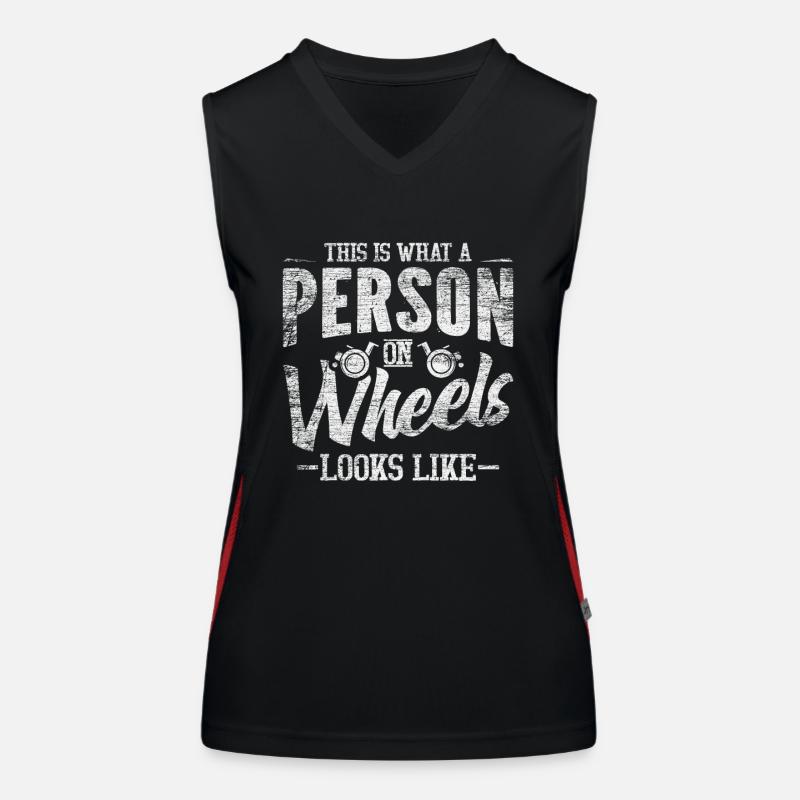 Rollstuhl Rolli Rollifahrer Funktionelles Kontrast-Tank Top für Frauen