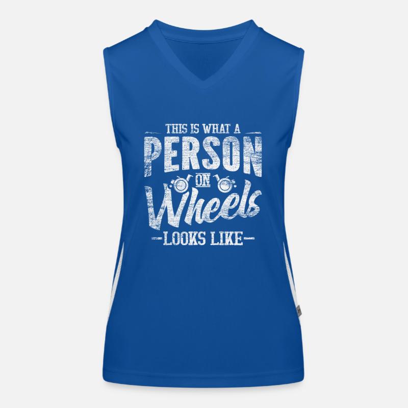 Rollstuhl Rolli Rollifahrer Funktionelles Kontrast-Tank Top für Frauen