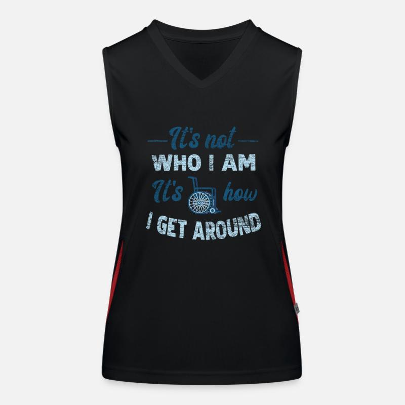 Rollstuhl Funktionelles Kontrast-Tank Top für Frauen