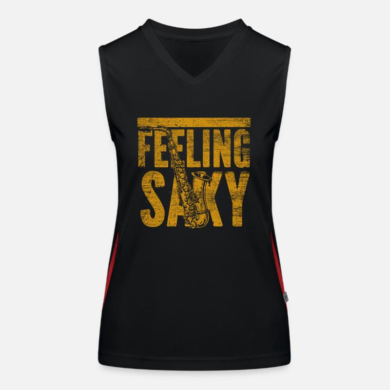 Saxophon Funktionelles Kontrast-Tank Top für Frauen