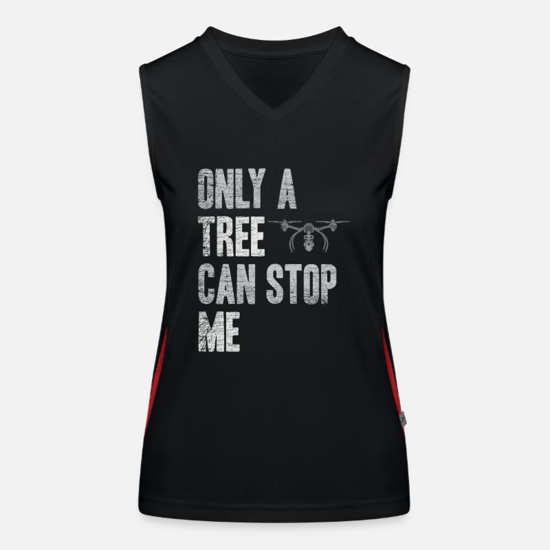 Drone pilot - Women's Functional Contrast Tank Top - black/red