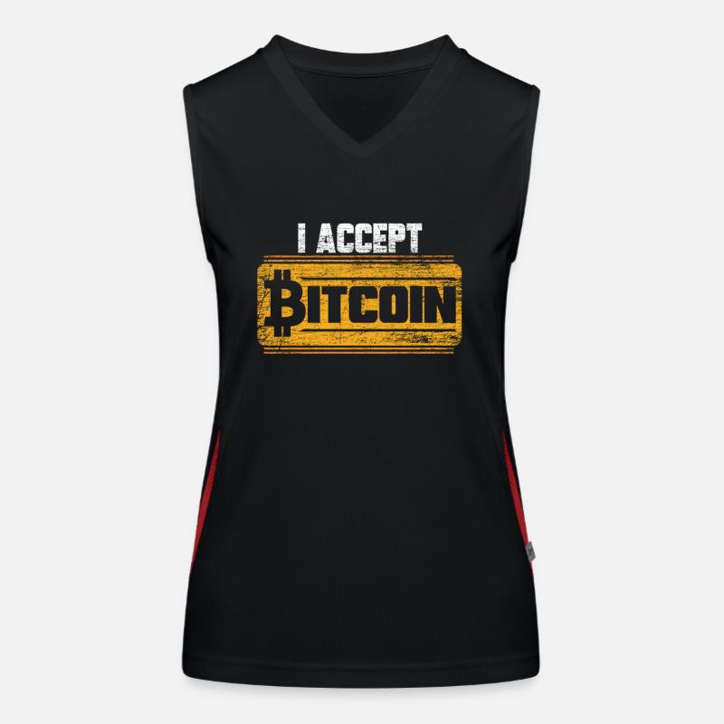 Bitcoin Funktionelles Kontrast-Tank Top für Frauen