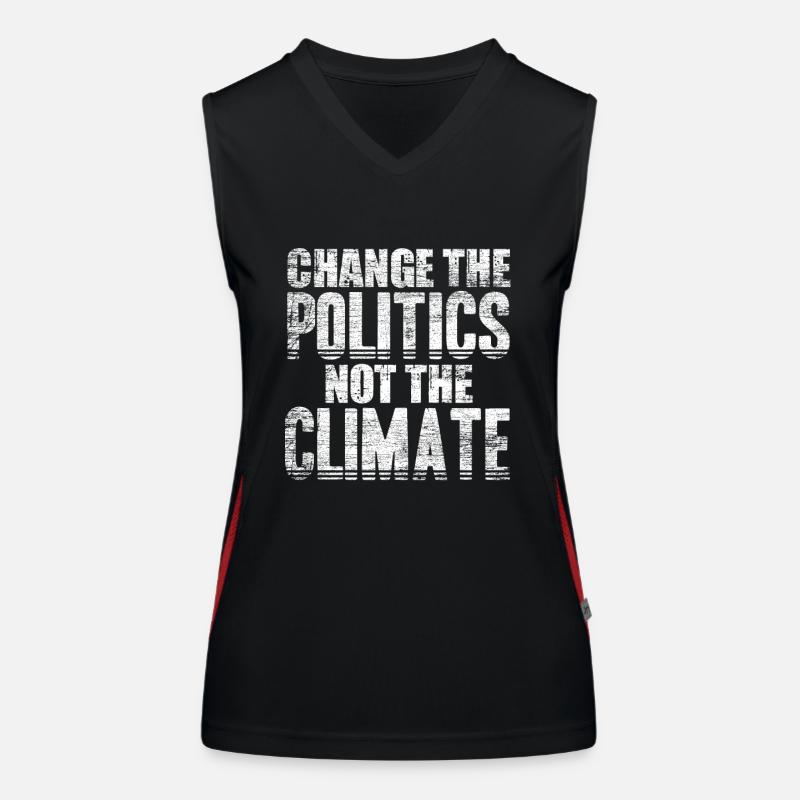 Climate Change Policy Women's Functional Contrast Tank Top