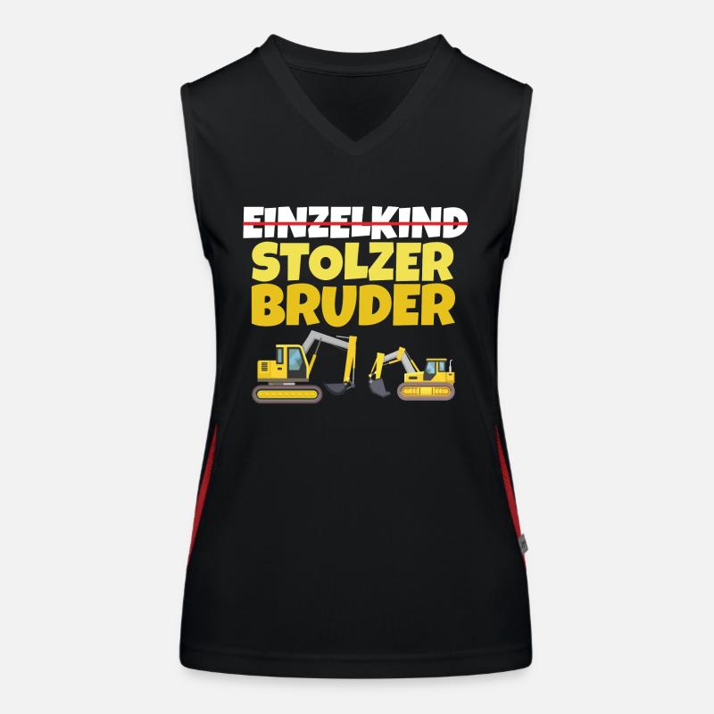 Großer Stolzer Bruder Bagger 2024 Geschenk Funktionelles Kontrast-Tank Top für Frauen