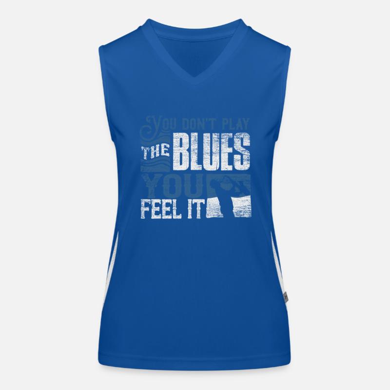 Blues Débardeur respirant contrasté Femme