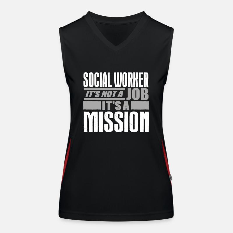Social worker social work Women's Functional Contrast Tank Top