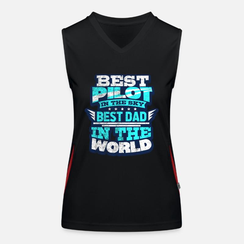 Pilot dad Women's Functional Contrast Tank Top