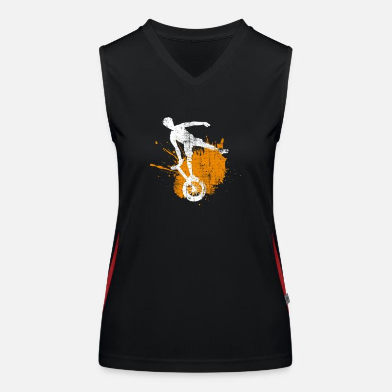 Einrad Funktionelles Kontrast-Tank Top für Frauen