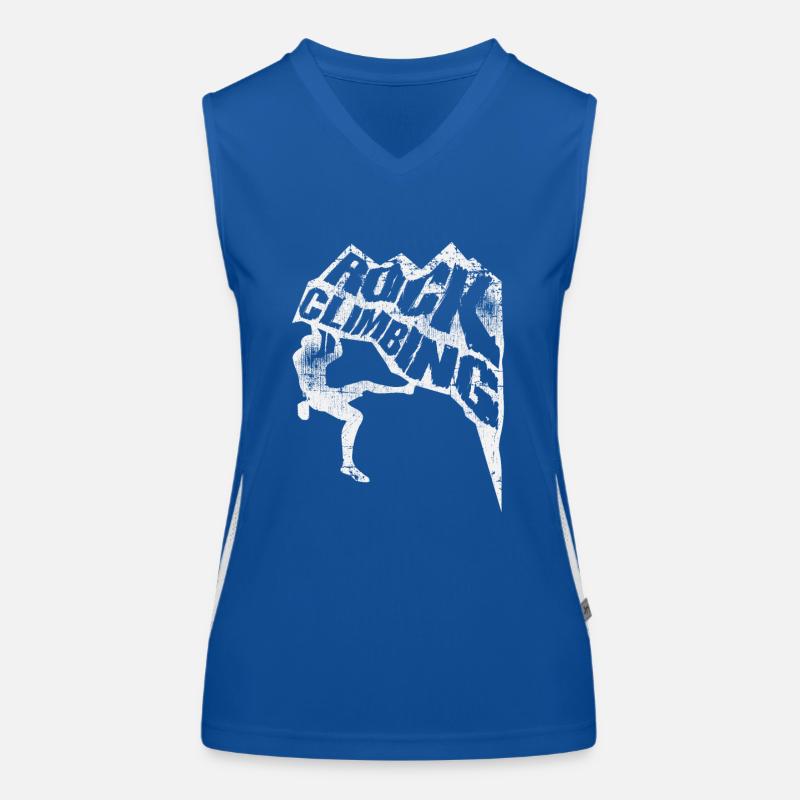 Climbers climbing mountains Women's Functional Contrast Tank Top