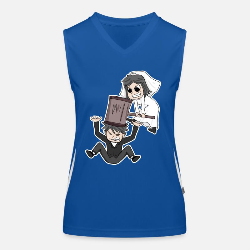 Married funny Women's Functional Contrast Tank Top