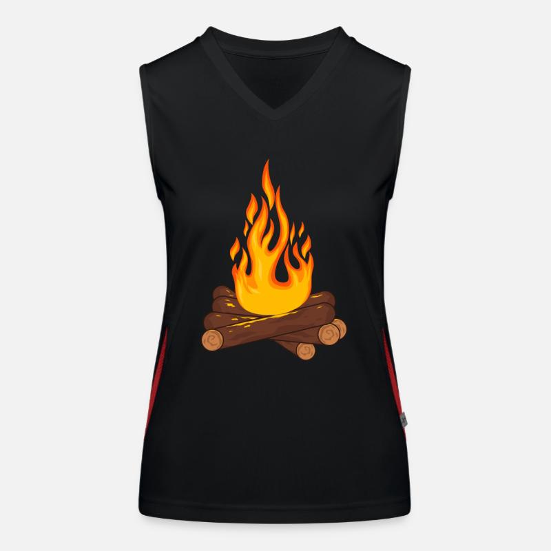 Feu de camp Feu Camping Débardeur respirant contrasté Femme