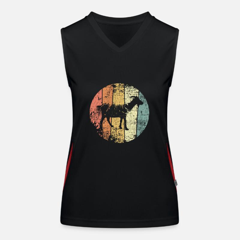 Ziege retro Funktionelles Kontrast-Tank Top für Frauen