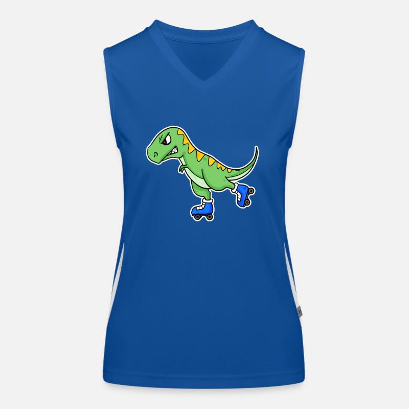 Inline Skating dinosaure Débardeur respirant contrasté Femme