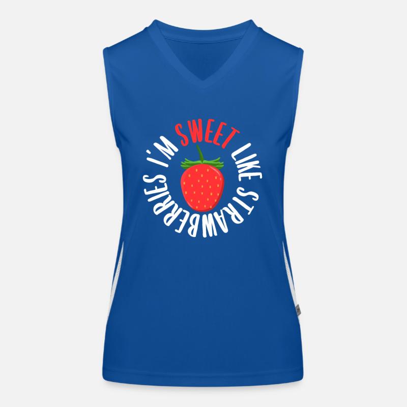 Erdbeere Funktionelles Kontrast-Tank Top für Frauen