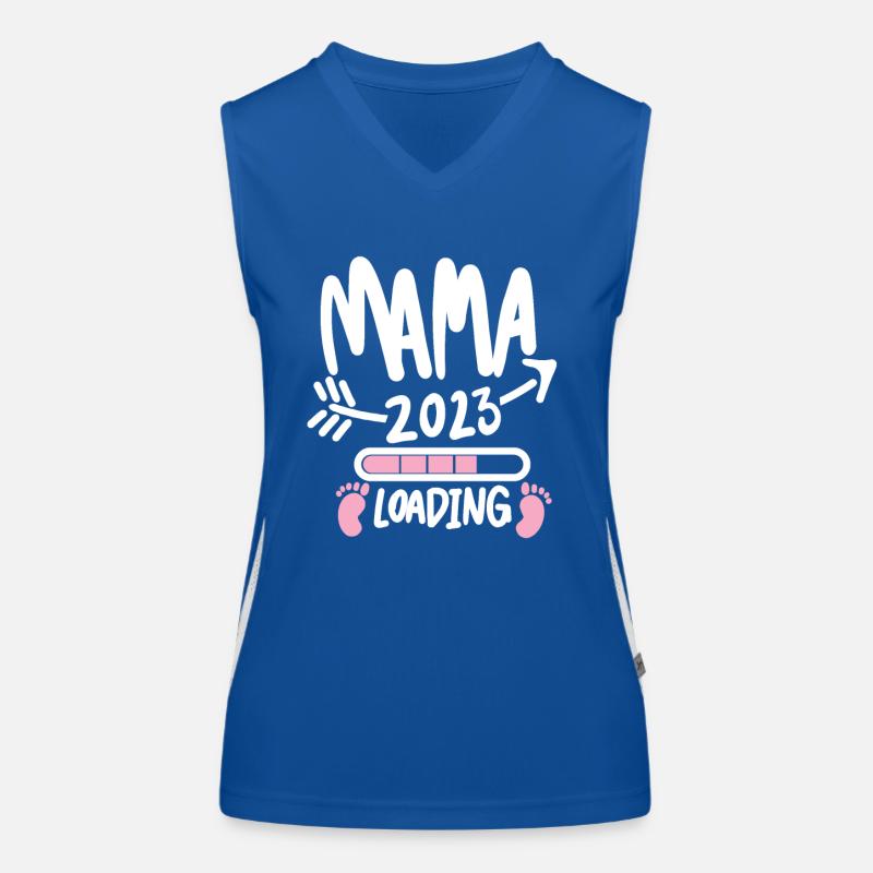 Mama 2023 loading - Werdende Mutter 2023 Funktionelles Kontrast-Tank Top für Frauen