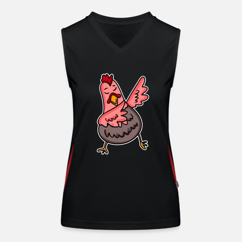 Dabbing Dab Poulet Débardeur respirant contrasté Femme