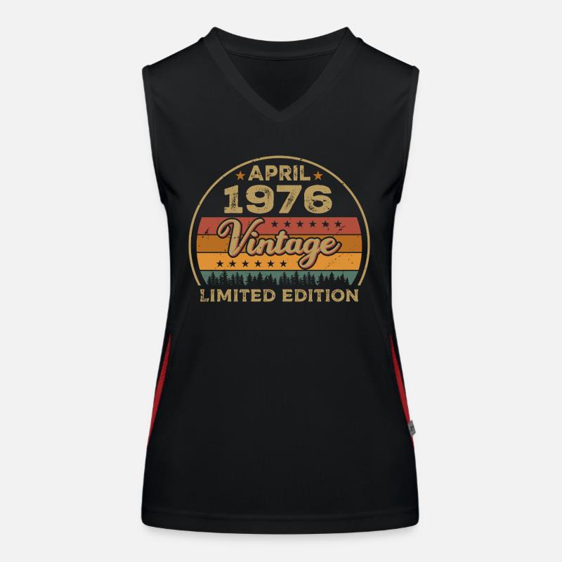April 1976, Geburtstag April 1976, gift April 1976 Funktionelles Kontrast-Tank Top für Frauen