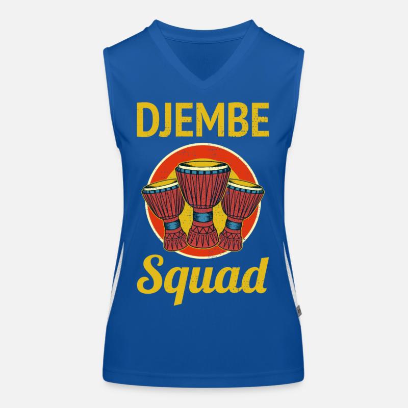 Djembe Squad Drummer Music Drum Musician Women's Functional Contrast Tank Top