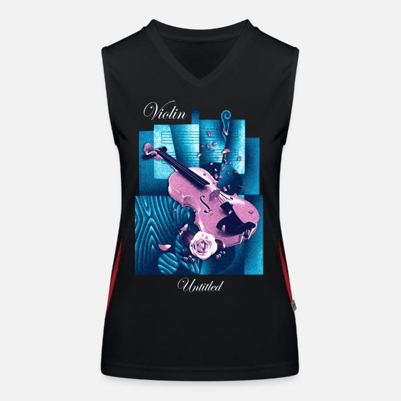 Geigen-Ästhetik Funktionelles Kontrast-Tank Top für Frauen