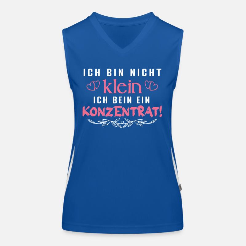 Ich bin nicht klein Ich bin ein Konzentrat Spruch! Funktionelles Kontrast-Tank Top für Frauen