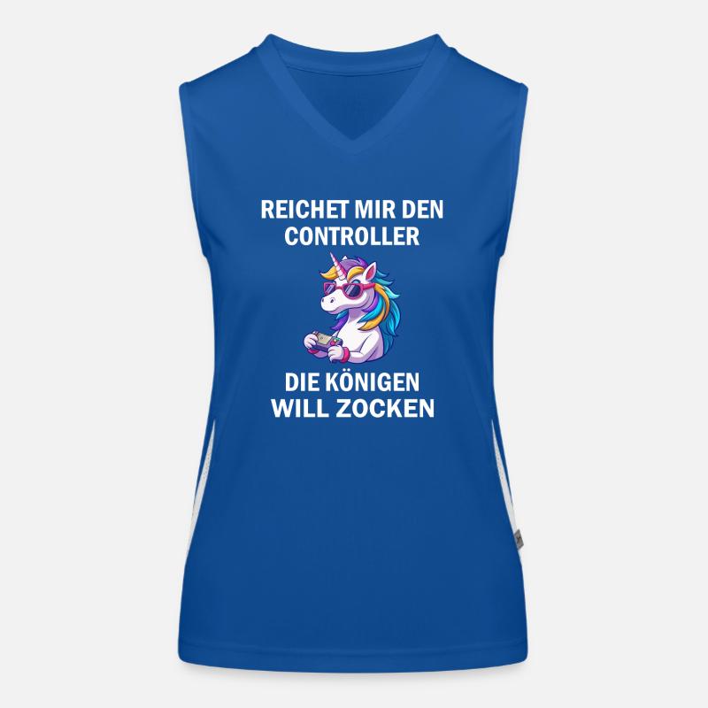 Zocken Reichet mir den Controller Königin Konsole Funktionelles Kontrast-Tank Top für Frauen