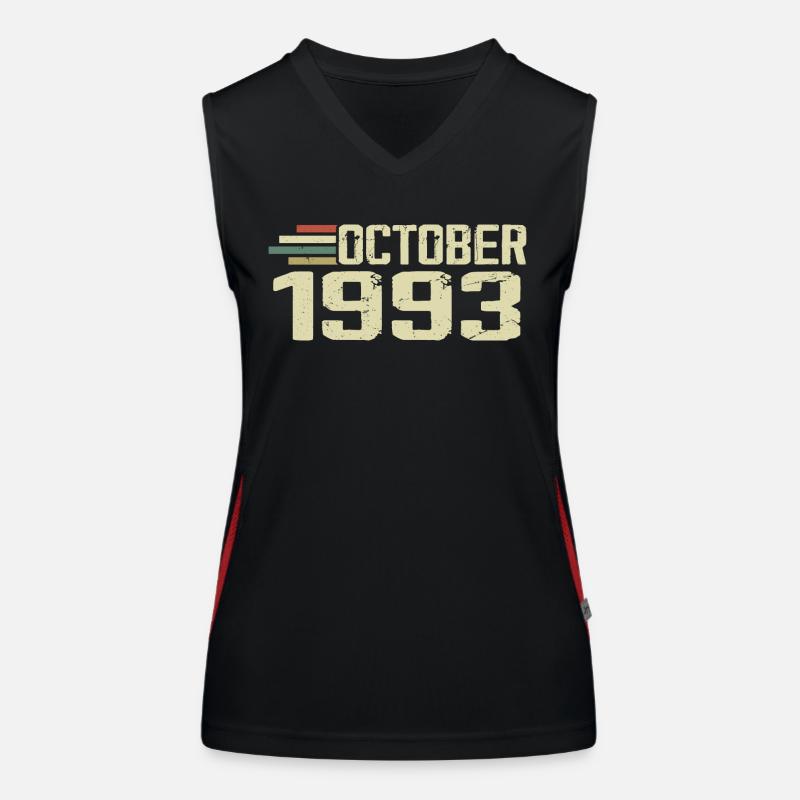 October 1993 - Birthday in October 1993 Women's Functional Contrast Tank Top