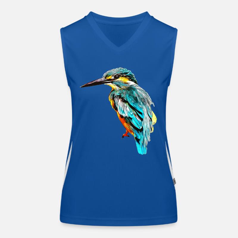 gxp oiseau de glace kingfisher vector art Débardeur respirant contrasté Femme