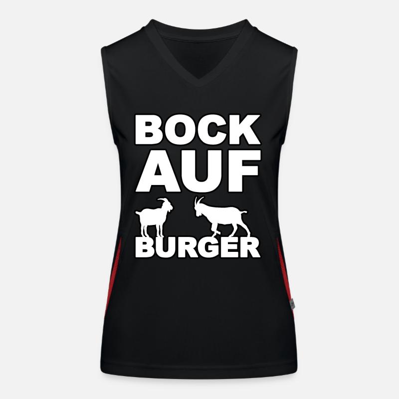 Bock auf Burger Funktionelles Kontrast-Tank Top für Frauen