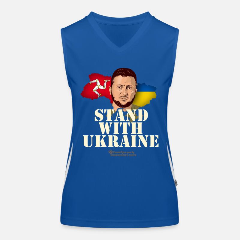 Ukraine Île de Man Débardeur respirant contrasté Femme