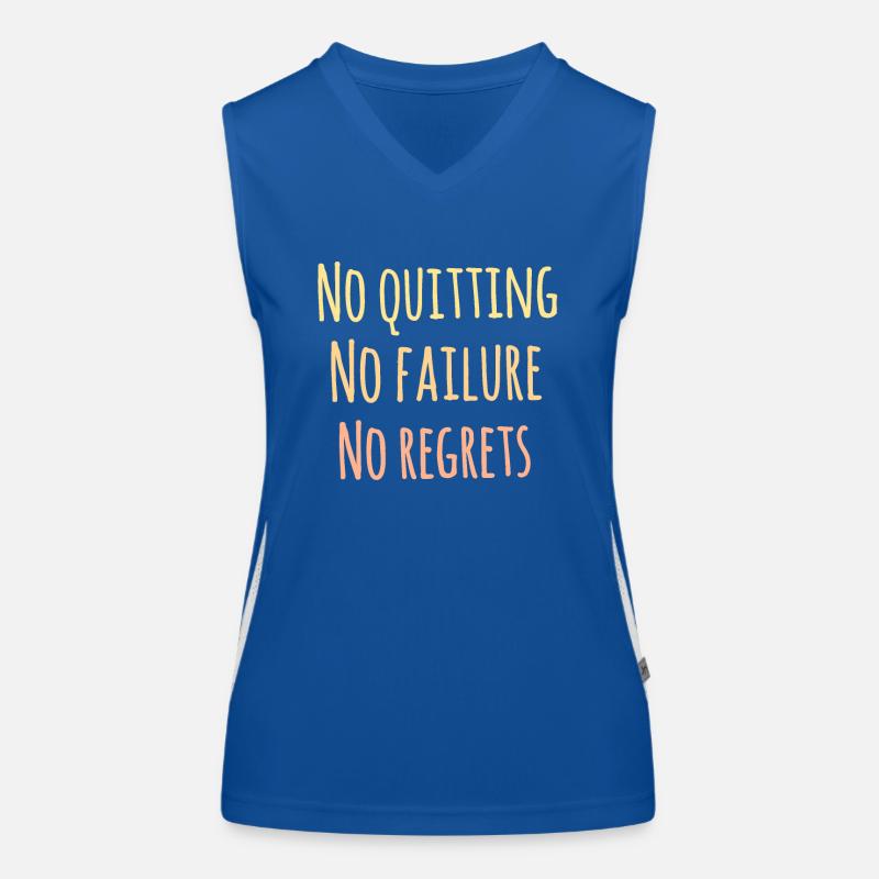 No quitting. No failure. No regret. Insoirational Women's Functional Contrast Tank Top