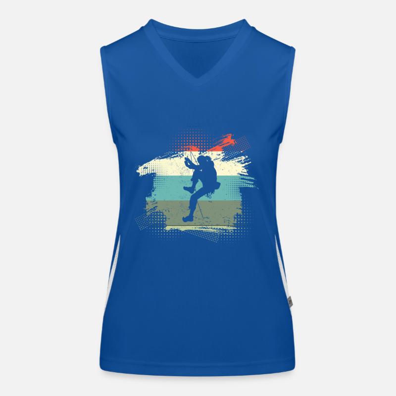 Klettern bergsteigen kletterer geschenkidee Funktionelles Kontrast-Tank Top für Frauen