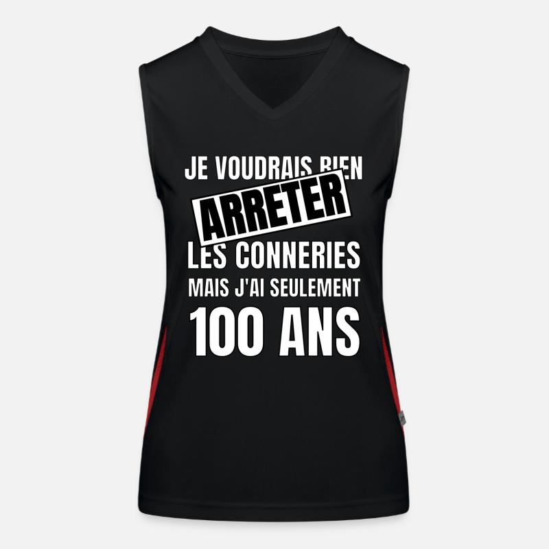 100 ans Débardeur respirant contrasté Femme