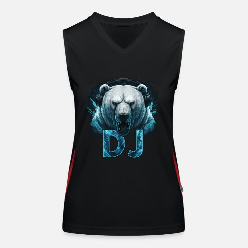 DJ Eisbär eisig Funktionelles Kontrast-Tank Top für Frauen