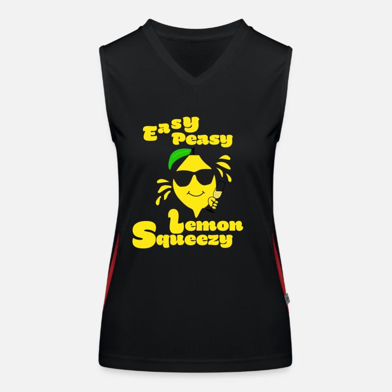 Easy Peasy Lemon Squeeze Funktionelles Kontrast-Tank Top für Frauen