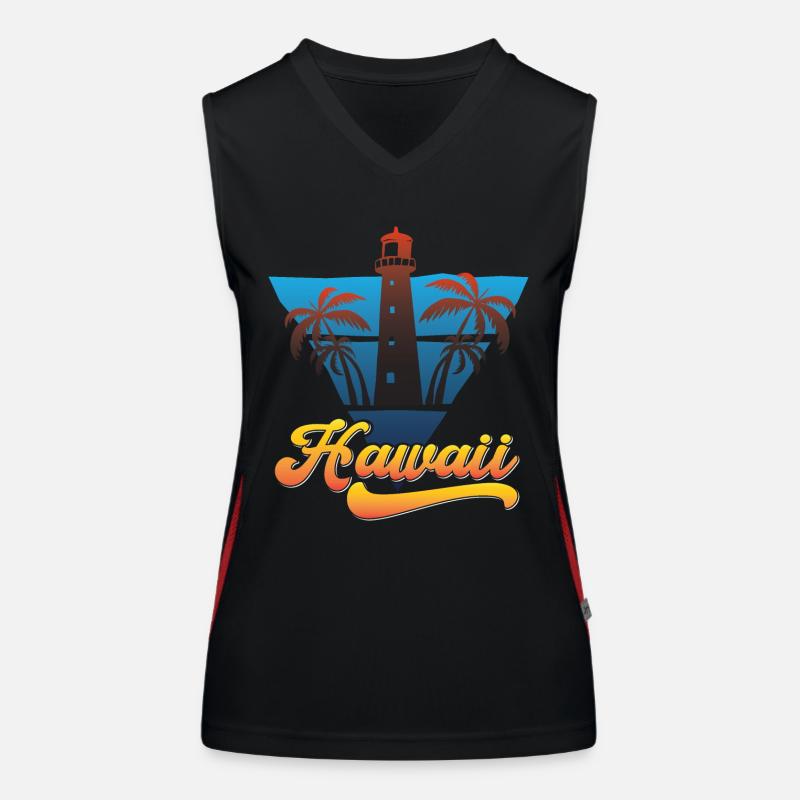 Conception du phare d’Hawaii Beach Débardeur respirant contrasté Femme