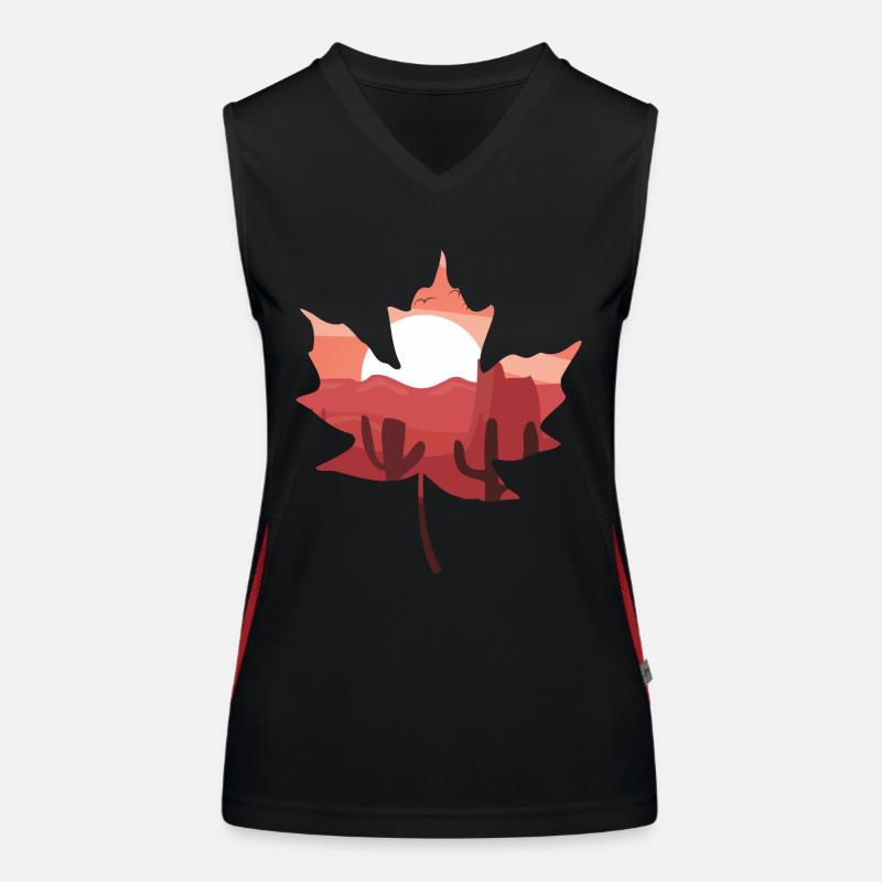 Leaf landscape Women's Functional Contrast Tank Top