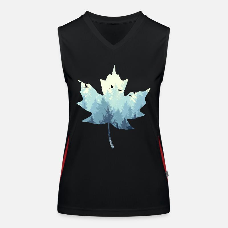 Leaf landscape Women's Functional Contrast Tank Top