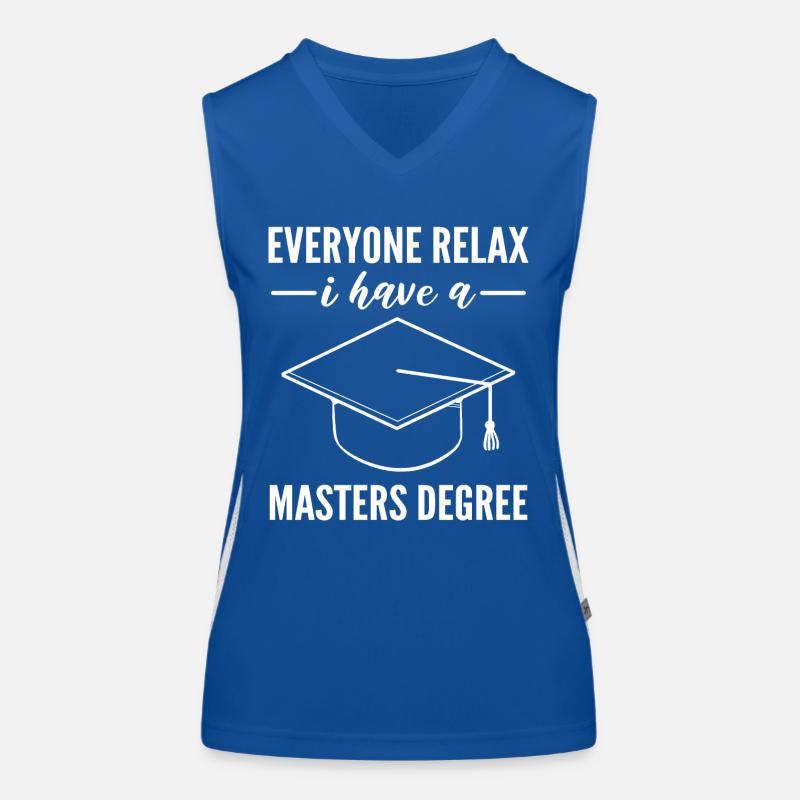 Master Studium Abschlussfeier Funktionelles Kontrast-Tank Top für Frauen