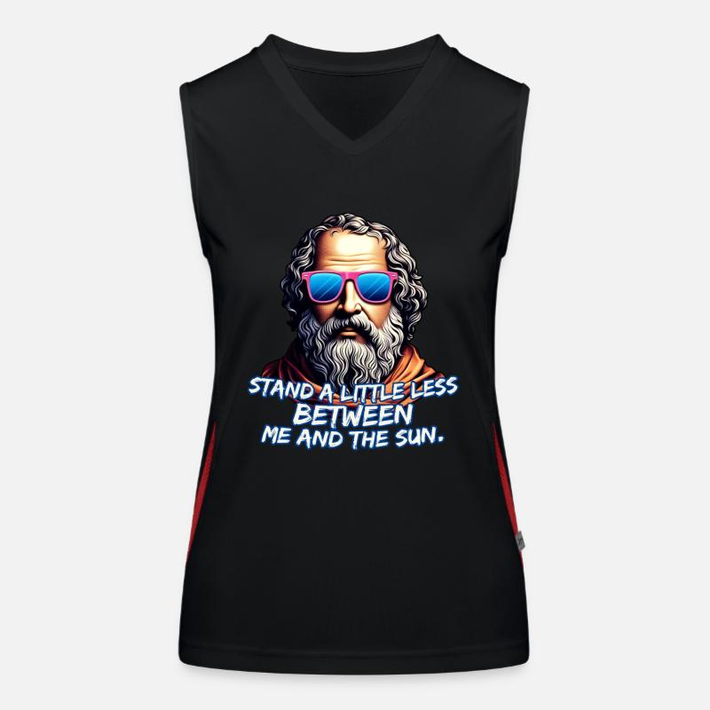 Cool Diogenes Quote Women's Functional Contrast Tank Top