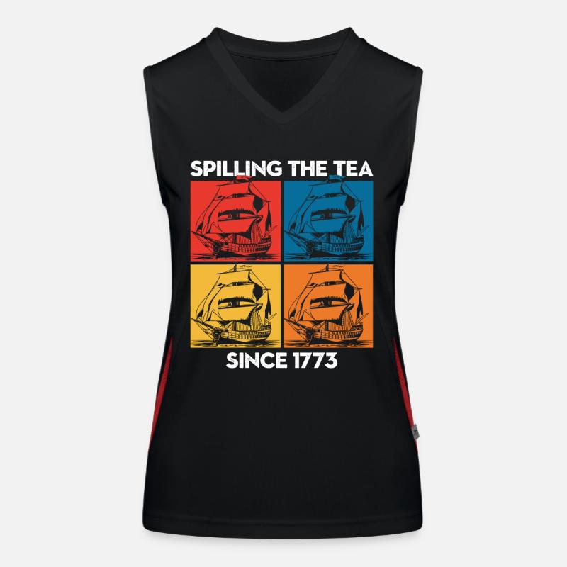 Spilling tea since 1773 – Humorous story Women's Functional Contrast Tank Top